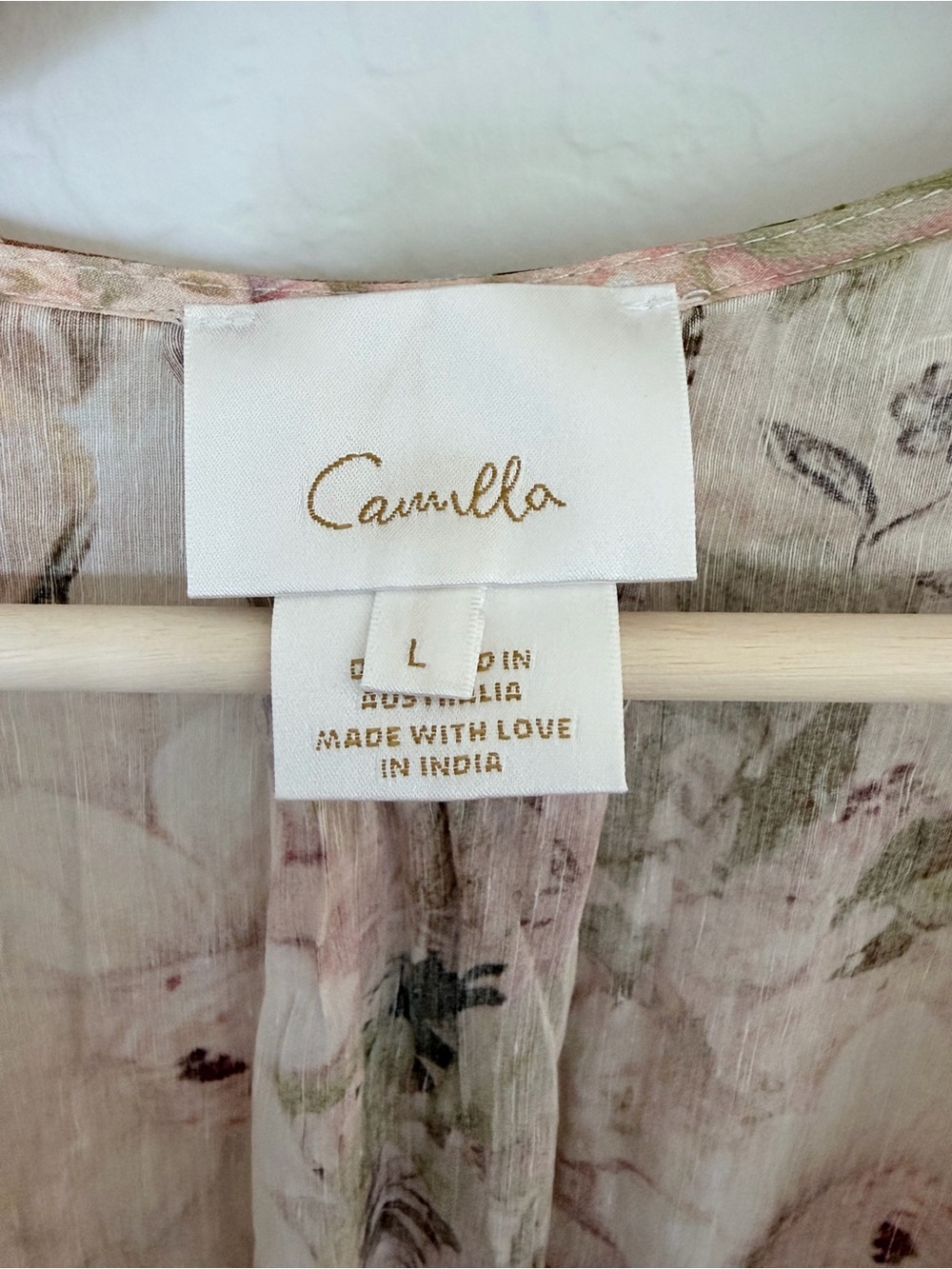 Camilla Floral Lightweight Women’s Top in Blush Pink Large - Picture 3 of 4